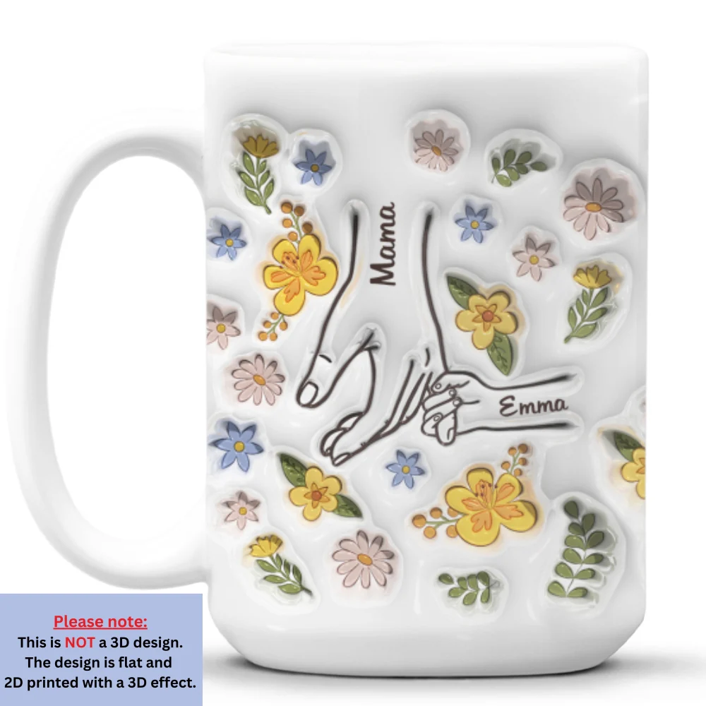 Tú Sostienes Nuestras Manos, También Nuestros Corazones - Taza Personalizada con Efecto Inflado 3D - Image 8