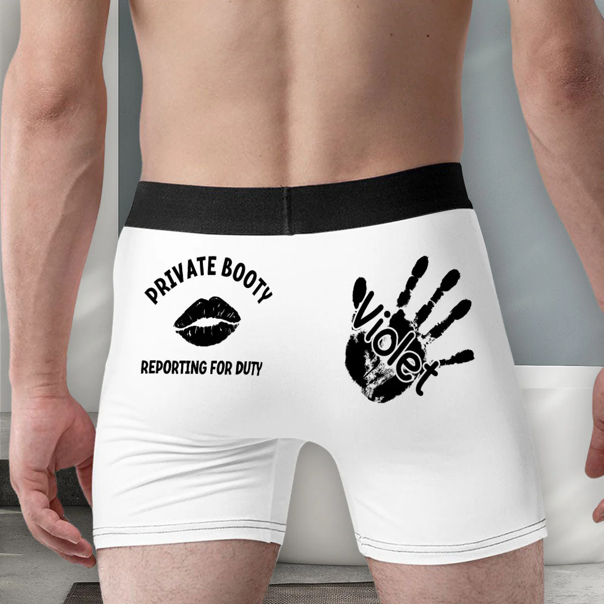 Tactical Curves Standing By  - Personalized Photo Men's Boxer Briefs - Image 5