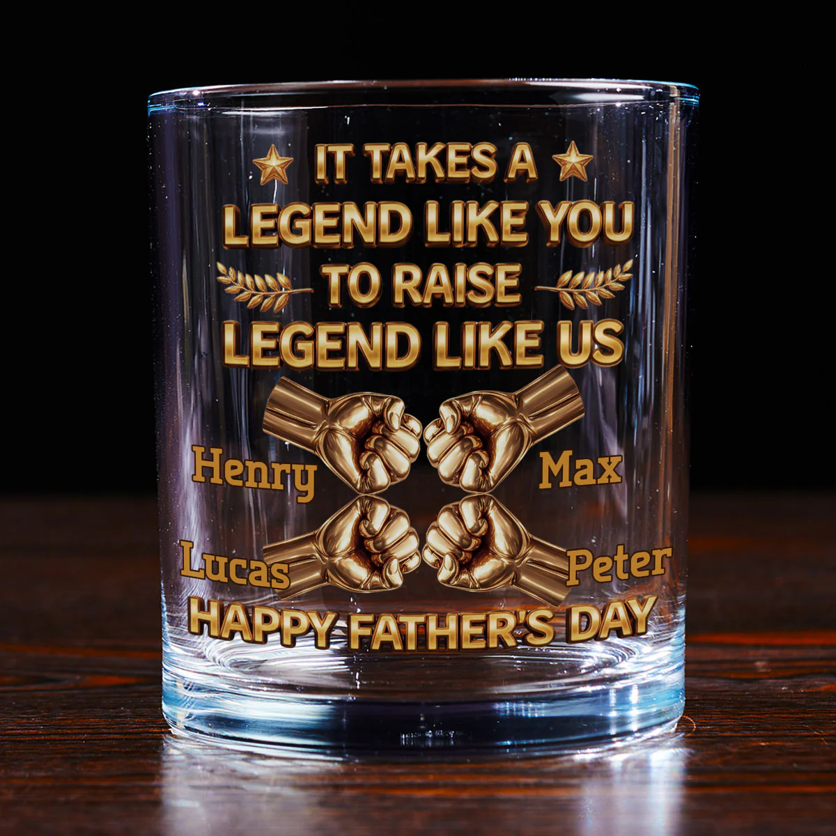 Take A Legend - Personalized Custom 3D Effect Whiskey Glass - Image 3