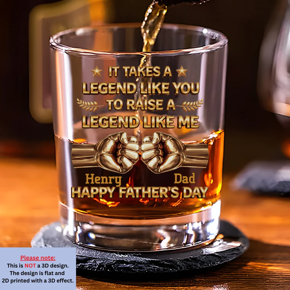 Take A Legend - Personalized Custom 3D Effect Whiskey Glass - Image 6