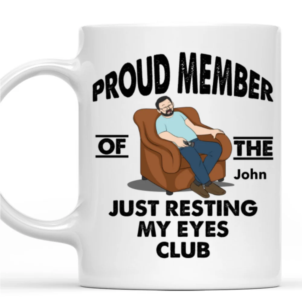 Taking A Quick Eye Break  - Personalized Custom Coffee Mug - Image 7