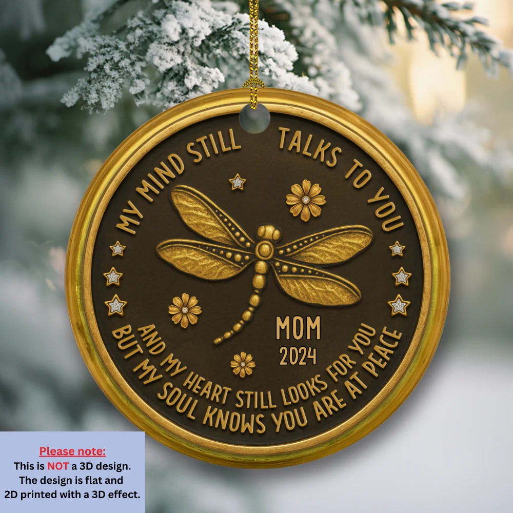 Talk To You Forever - Personalized Custom Ceramic Ornament - Image 4