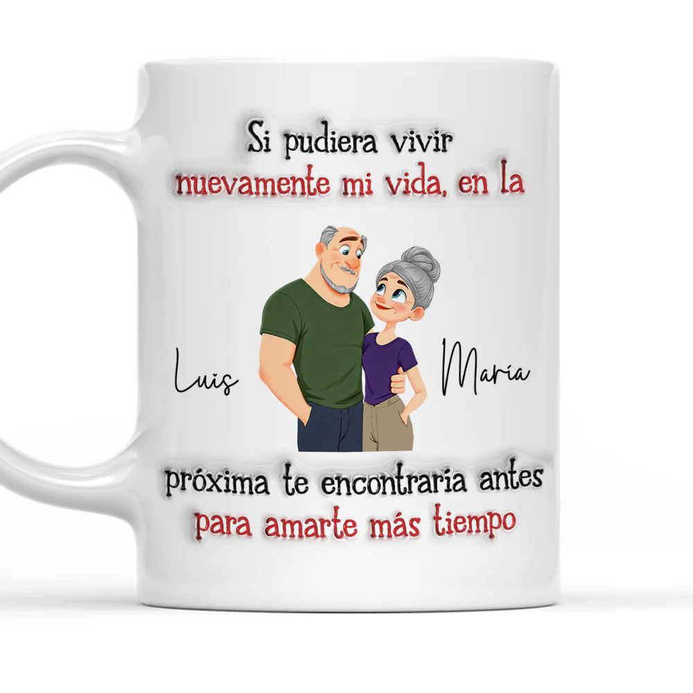 Te quiero muchísimo – Taza personalizada con efecto 3D inflado