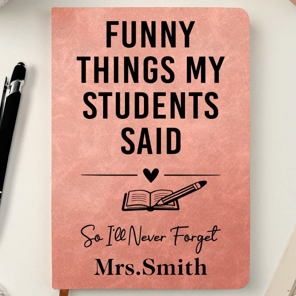 Teacher Appreciation - Personalized Custom Leather Journal - Image 10