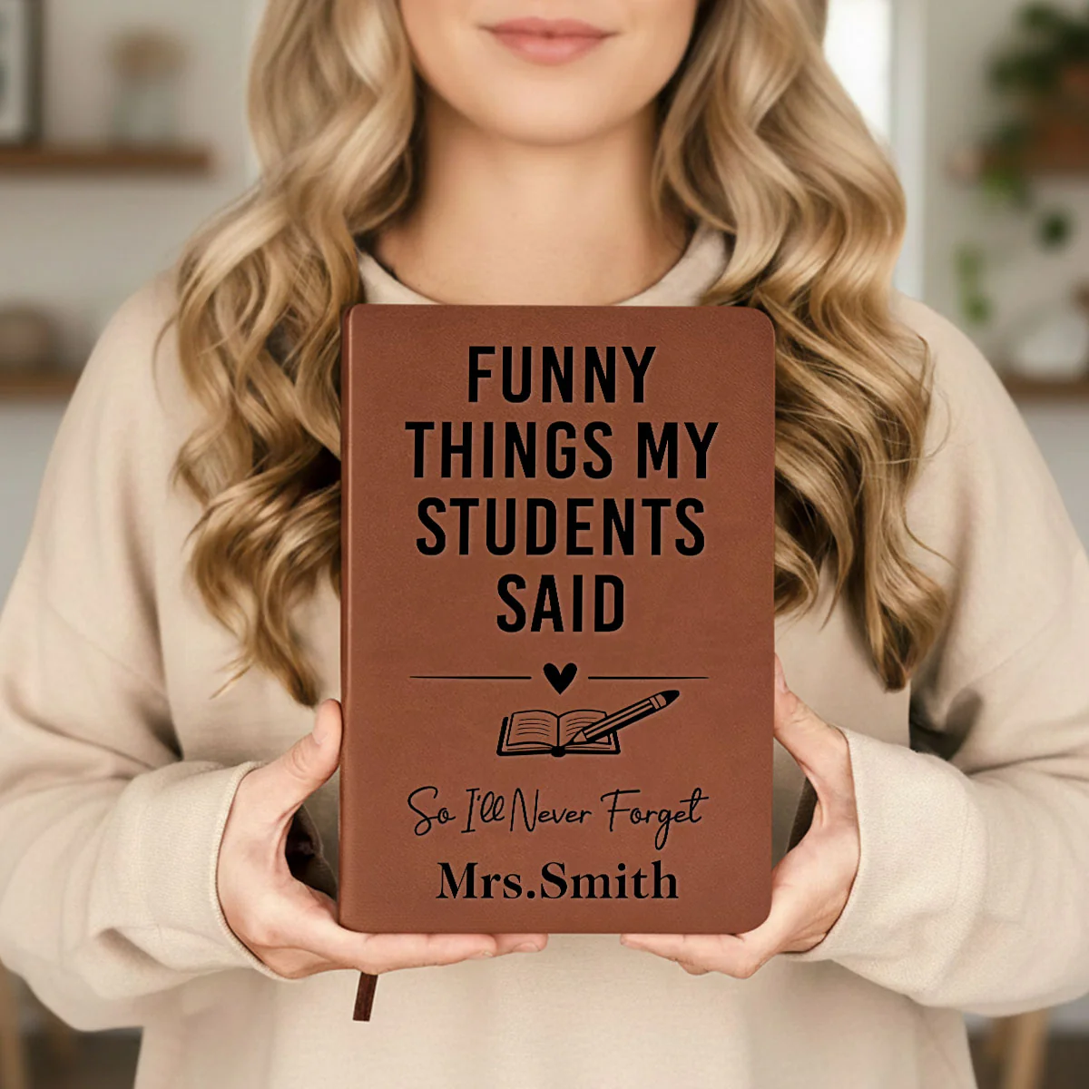 Teacher Appreciation - Personalized Custom Leather Journal - Image 3