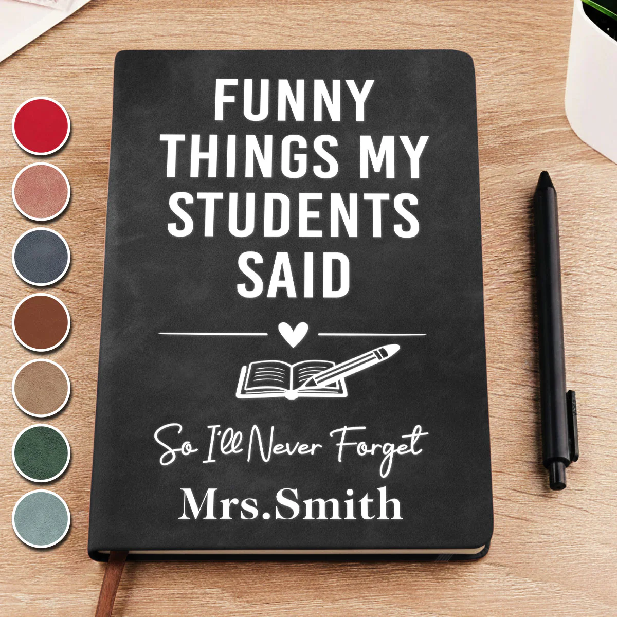 Teacher Appreciation - Personalized Custom Leather Journal - Image 5