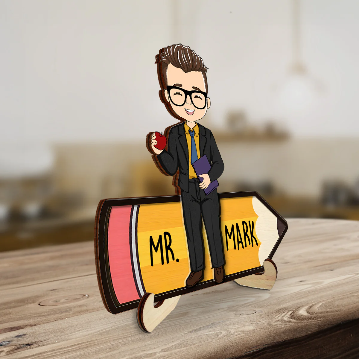 Teacher Pencil - Personalized Custom Wooden Plaque - Image 3
