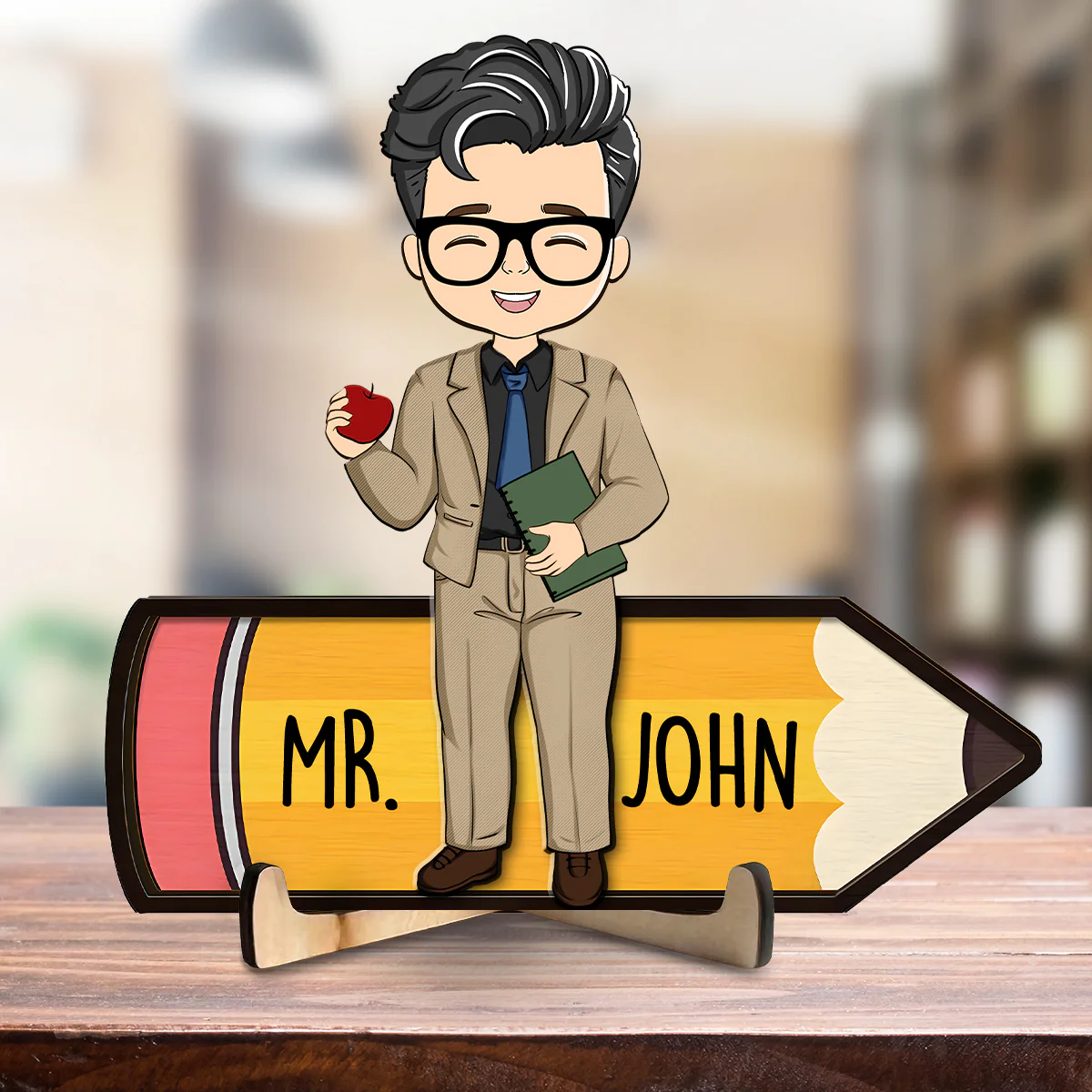 Teacher Pencil - Personalized Custom Wooden Plaque - Image 4