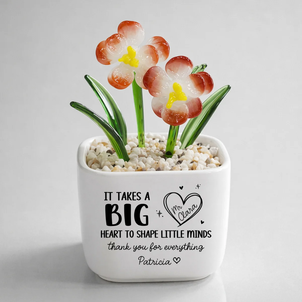 Teachers Make Dreams Bloom - Personalized Custom Glass Birth Month Flower - Image 7