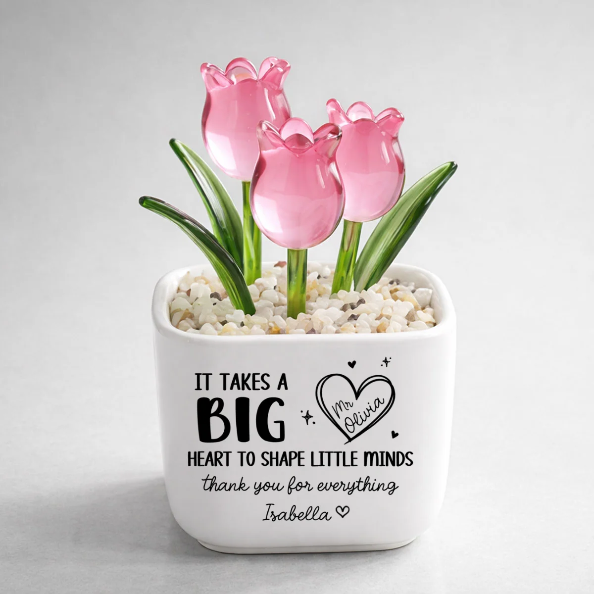 Teachers Make Dreams Bloom - Personalized Custom Glass Everlasting Tulips - Image 8