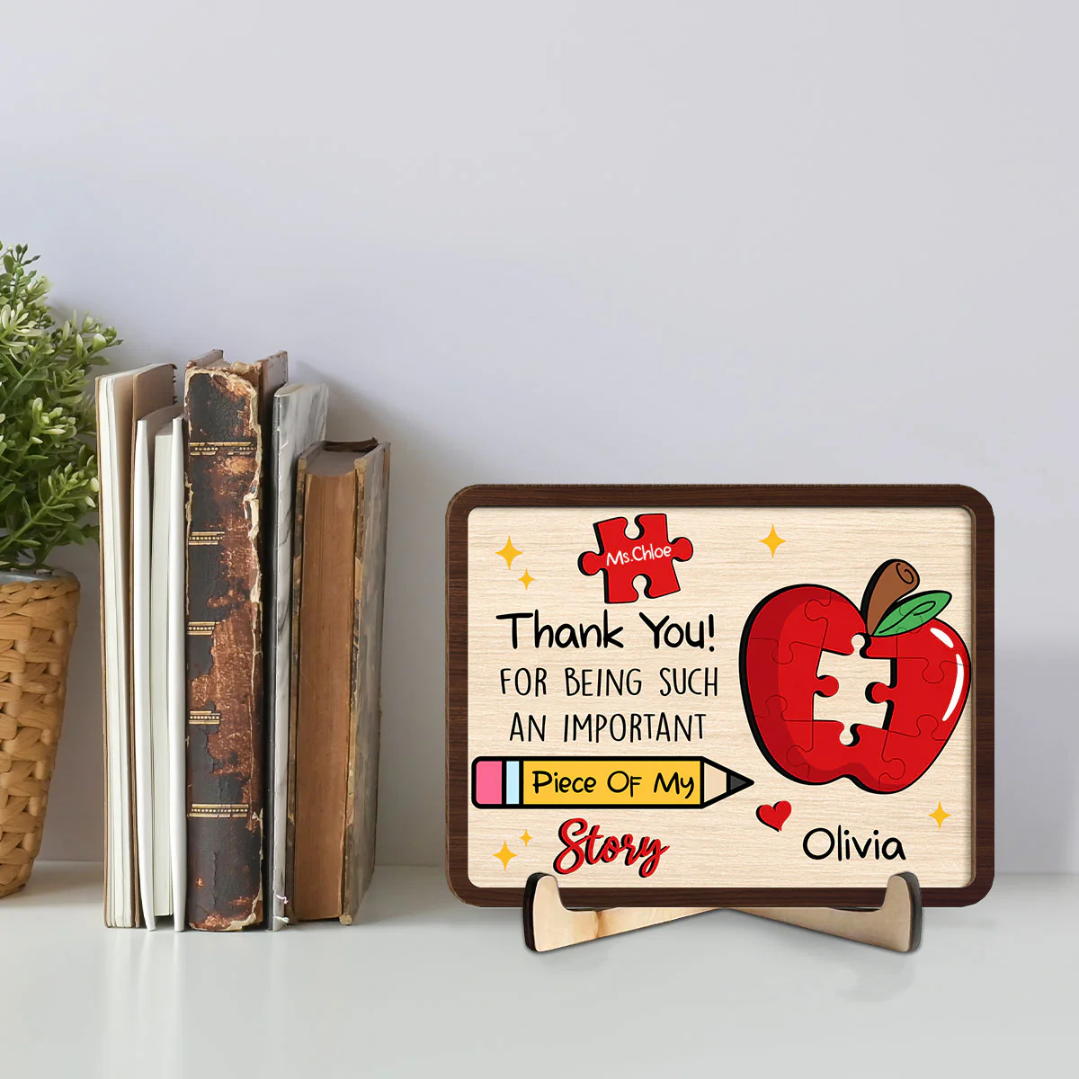 Teaching From The Heart - Personalized Custom Wooden Plaque - Image 5
