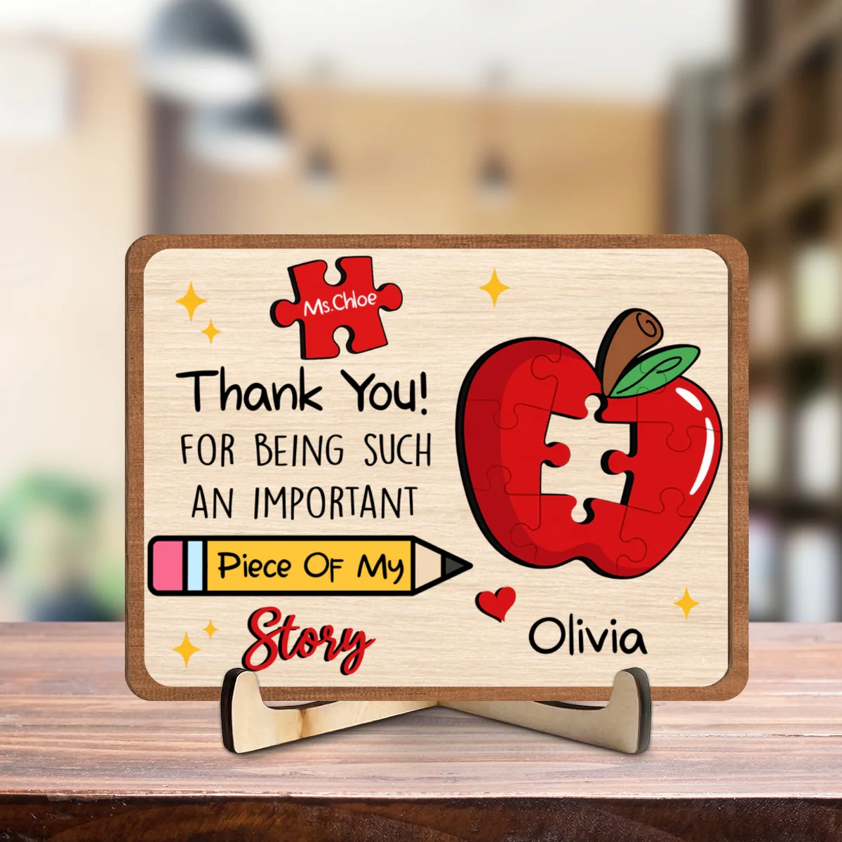 Teaching From The Heart - Personalized Custom Wooden Plaque - Image 7