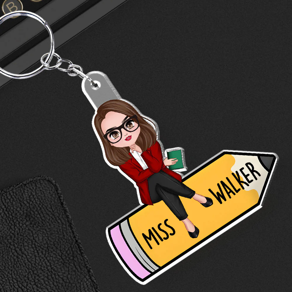 Teaching Is My Jam  - Personalized Custom Acrylic Keychain - Image 2