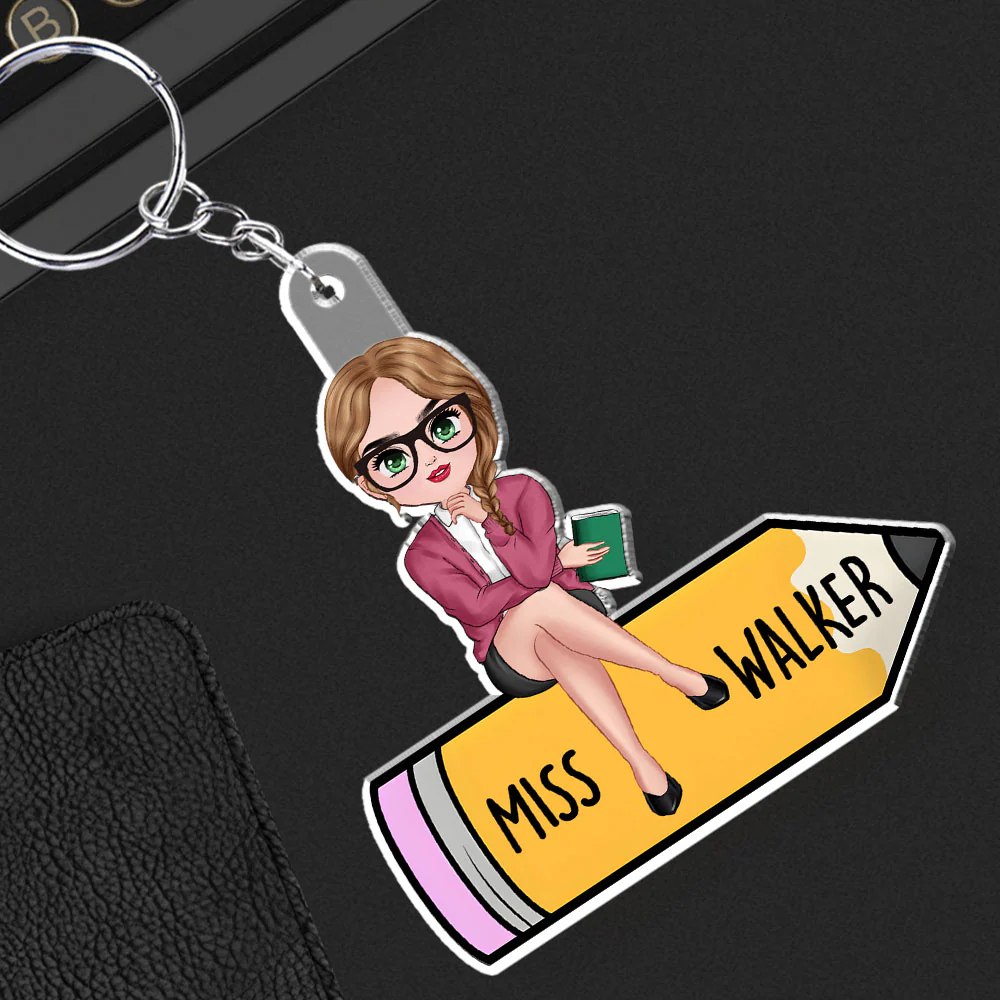 Teaching Is My Jam  - Personalized Custom Acrylic Keychain - Image 3