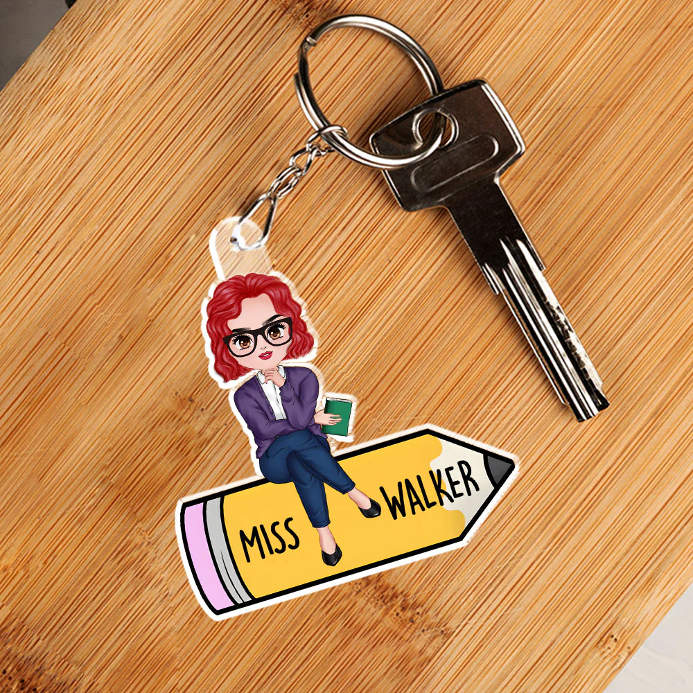 Teaching Is My Jam  - Personalized Custom Acrylic Keychain - Image 4