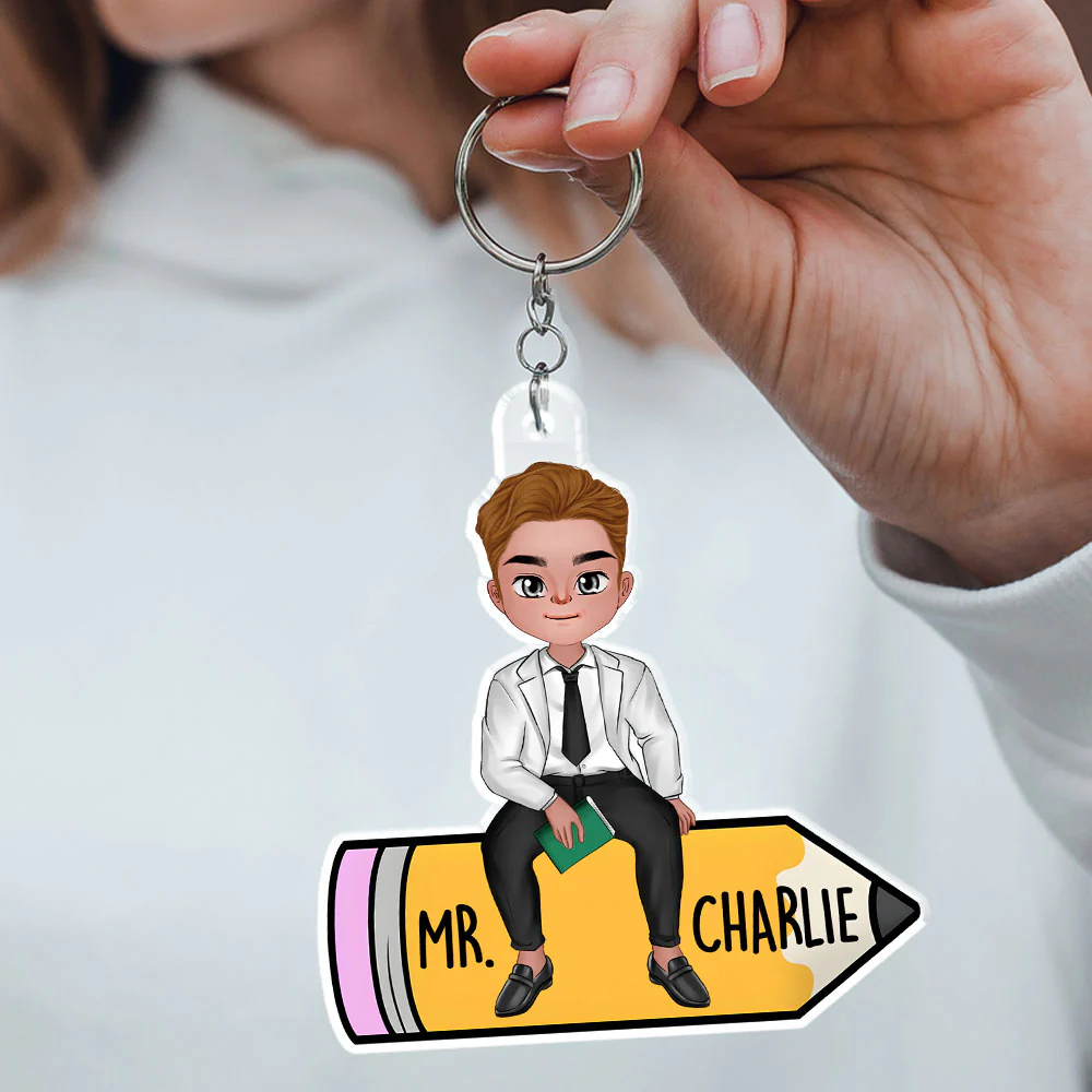 Teaching Is My Jam  - Personalized Custom Acrylic Keychain - Image 5