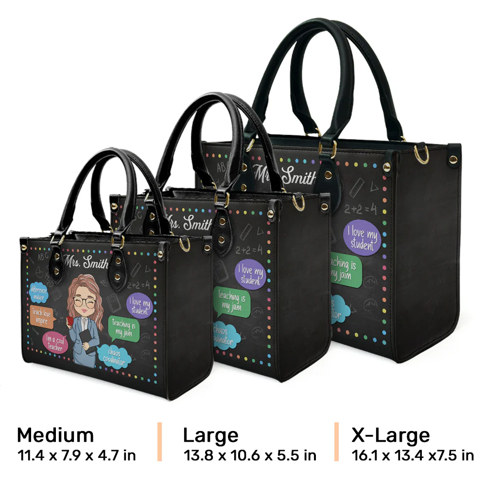 Teaching Is My Jam - Personalized Custom Leather Bag - Image 6
