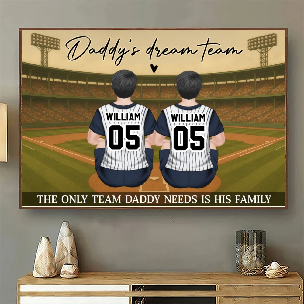 Team Daddy Built With Love - Personalized Custom Poster - Image 10