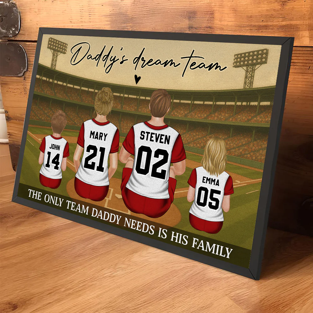 Team Daddy Built With Love - Personalized Custom Poster - Image 6