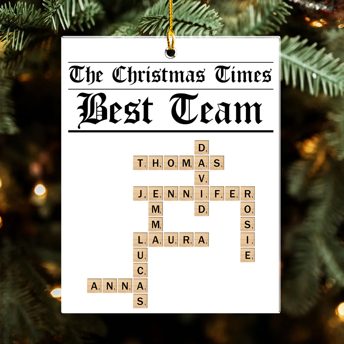 Team Of The Year - Personalized Custom Acrylic Ornament