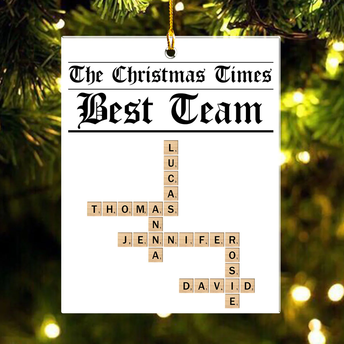Team Of The Year - Personalized Custom Acrylic Ornament - Image 3