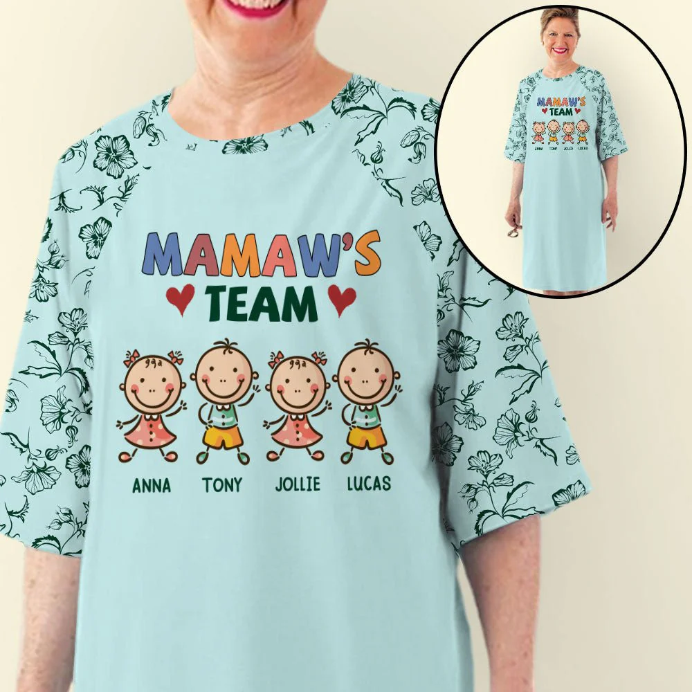 Teammate Of Grandma - Personalized Custom 3/4 Sleeve Dress - Image 2