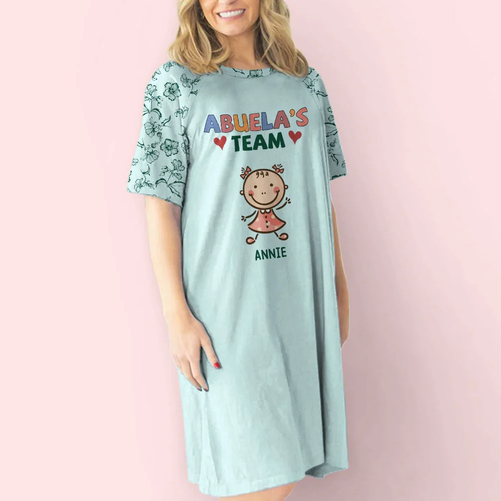 Teammate Of Grandma - Personalized Custom 3/4 Sleeve Dress - Image 3