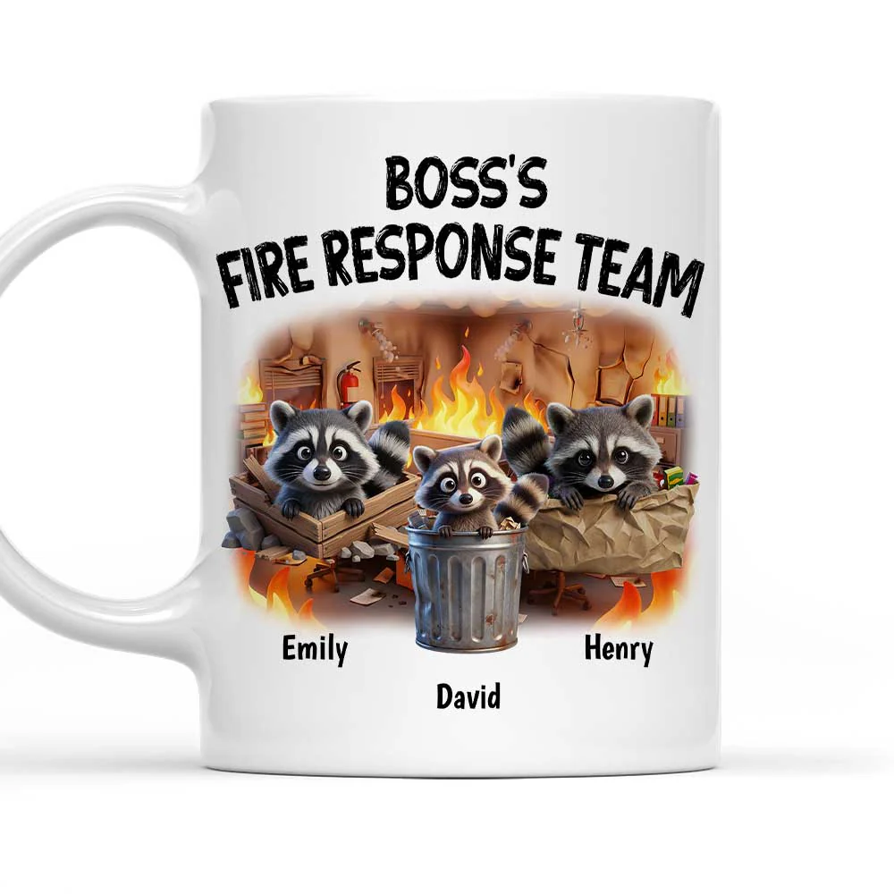 Teamwork Makes Fires Less Scary - Personalized Custom Coffee Mug