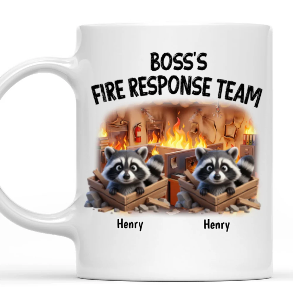 Teamwork Makes Fires Less Scary - Personalized Custom Coffee Mug - Image 7