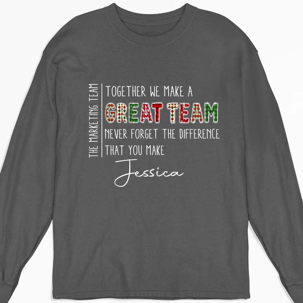 Teamwork Makes The Dream Work - Personalized Custom Shirt - Image 12