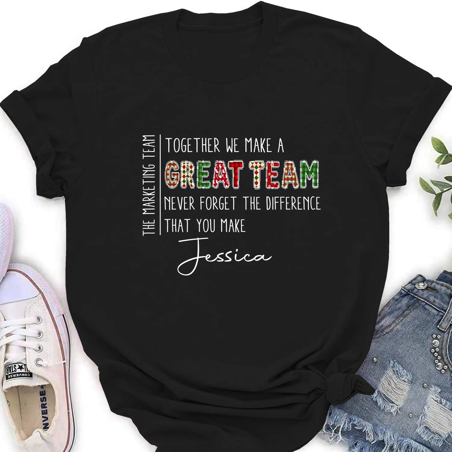 Teamwork Makes The Dream Work - Personalized Custom Shirt - Image 17