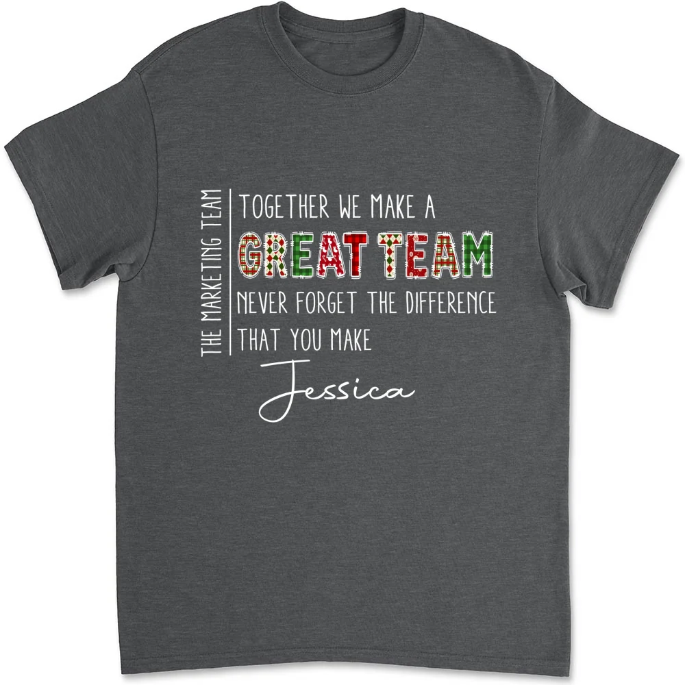 Teamwork Makes The Dream Work - Personalized Custom Shirt - Image 8