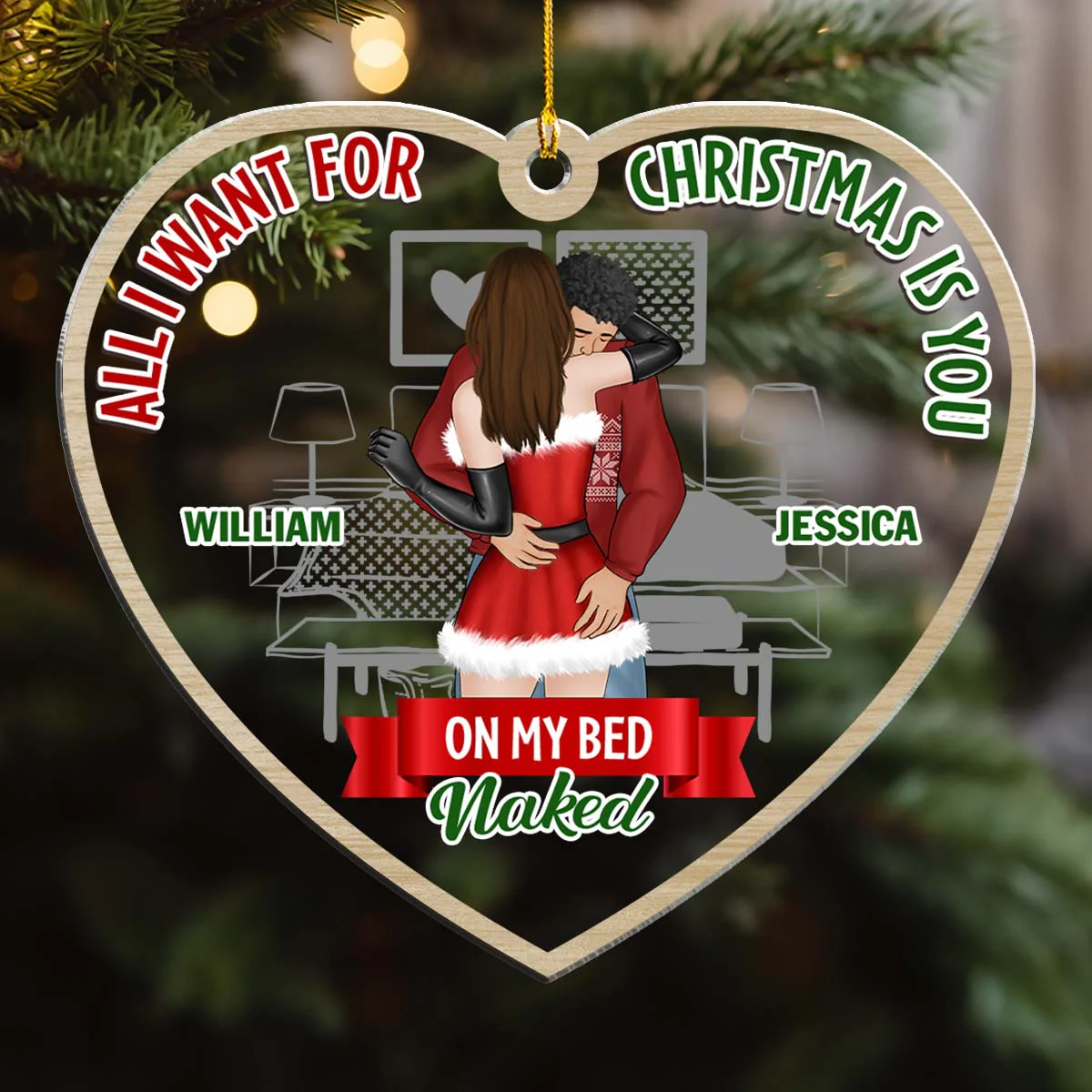 Tell Me I'm Yours - Personalized Custom Acrylic Ornament - Image 2