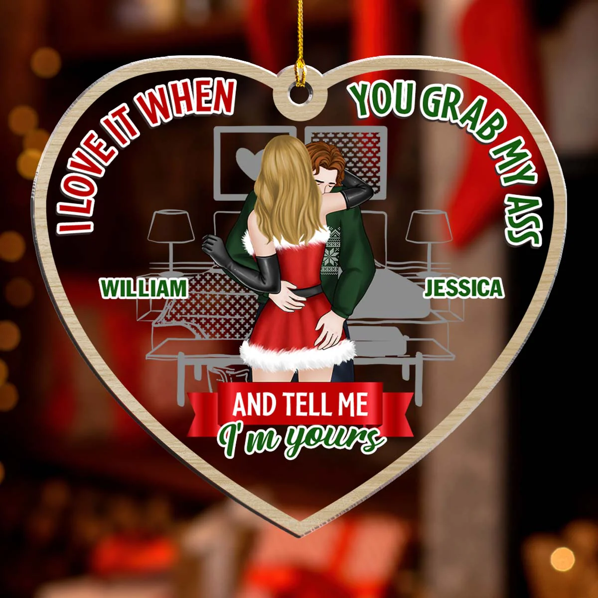 Tell Me I'm Yours - Personalized Custom Acrylic Ornament - Image 3
