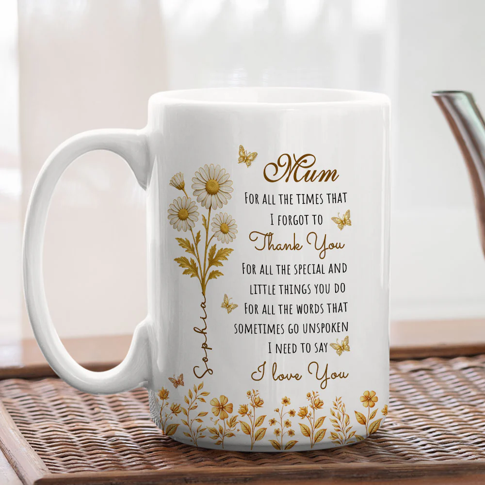 Thank For All - Personalized Custom Coffee Mug - Image 4