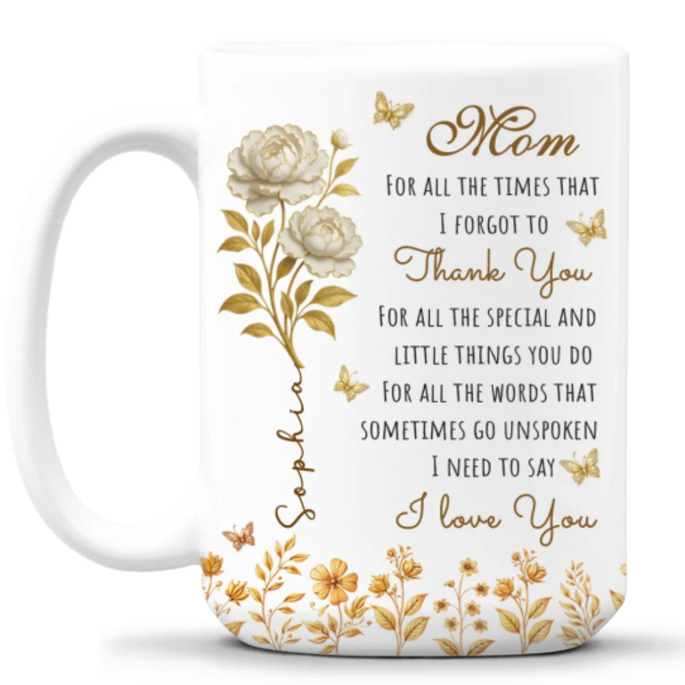 Thank For All - Personalized Custom Coffee Mug - Image 7
