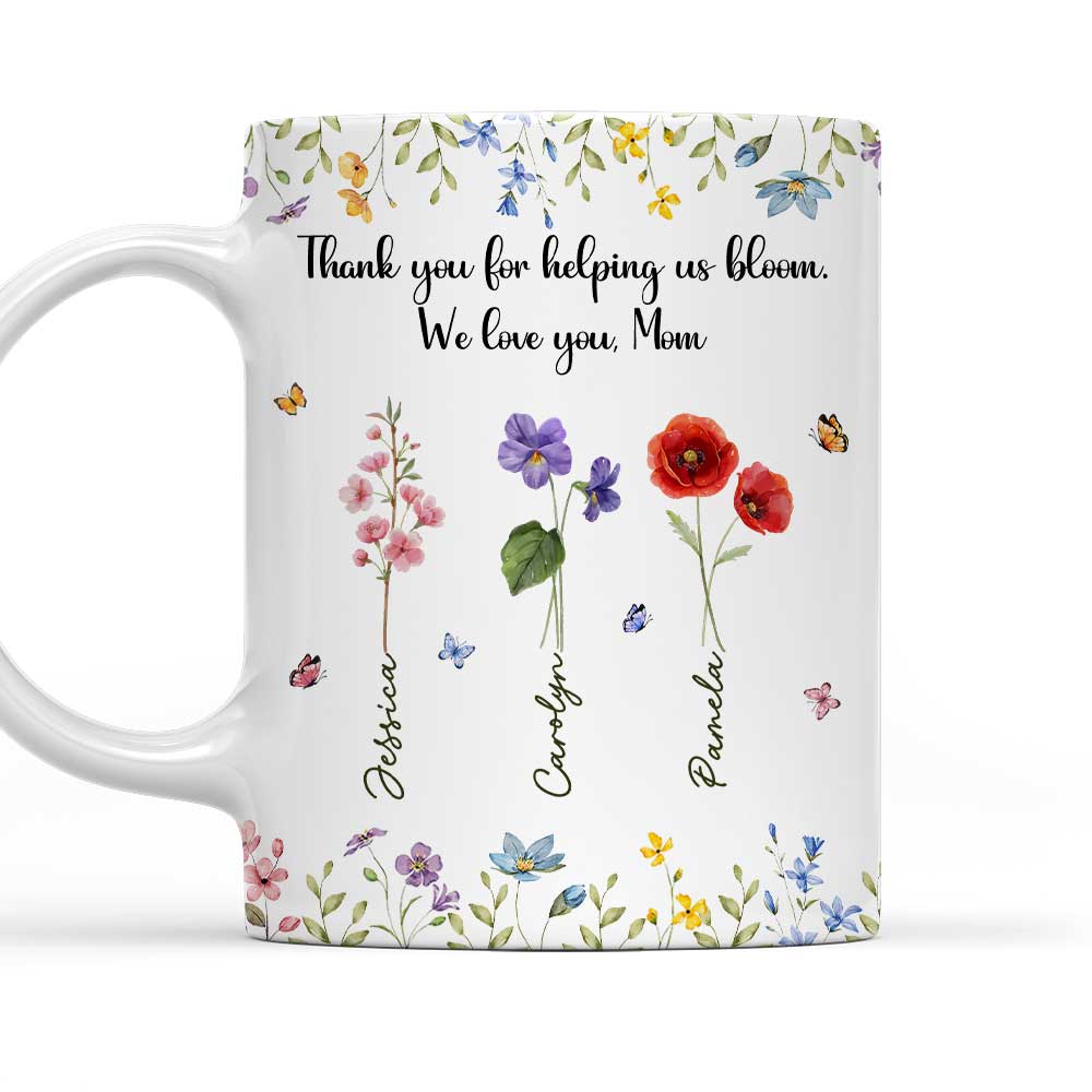 Thank For Helping Us Bloom - Personalized Custom Coffee Mug - Image 4