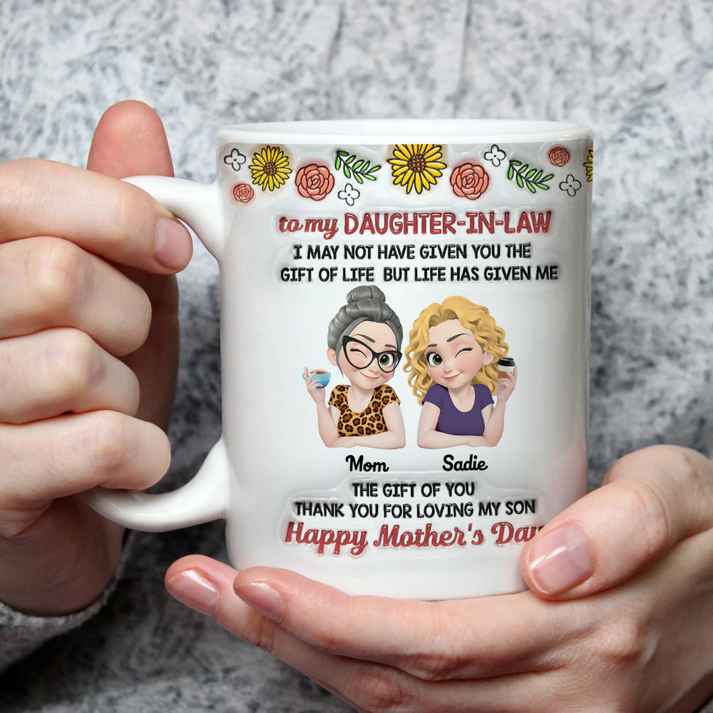 Thank For Loving My Son - Personalized Custom 3D Inflated Effect Mug - Image 3