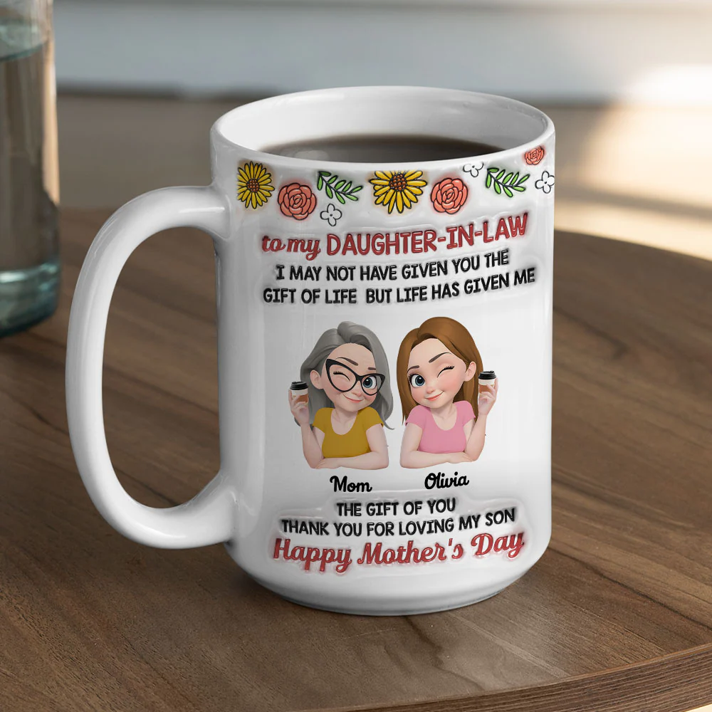 Thank For Loving My Son - Personalized Custom 3D Inflated Effect Mug - Image 4
