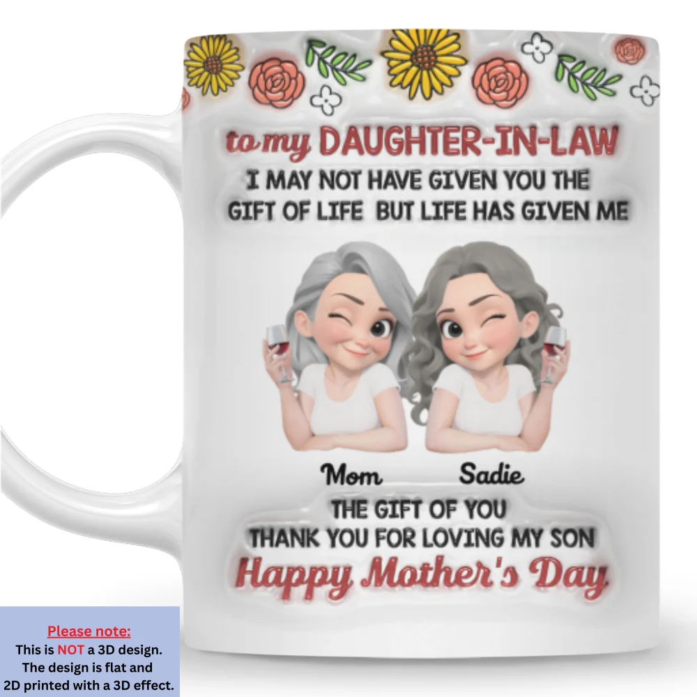 Thank For Loving My Son - Personalized Custom 3D Inflated Effect Mug - Image 7