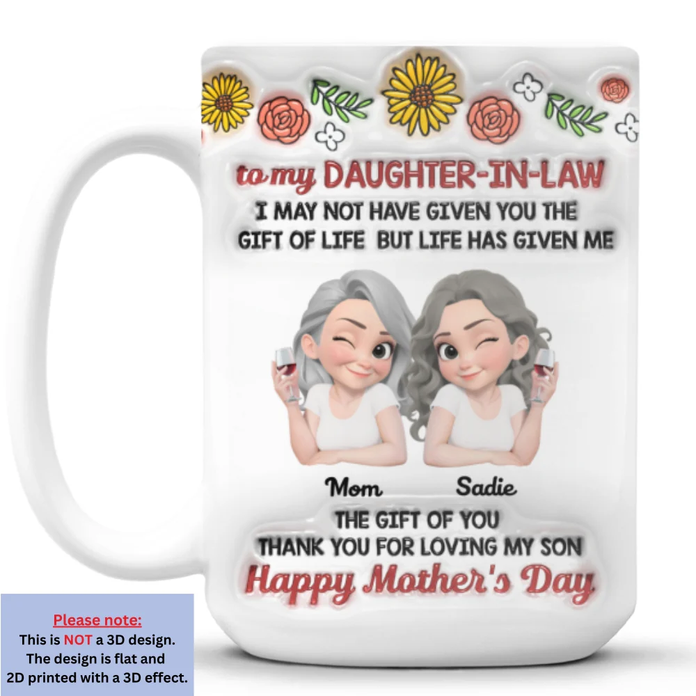 Thank For Loving My Son - Personalized Custom 3D Inflated Effect Mug - Image 8