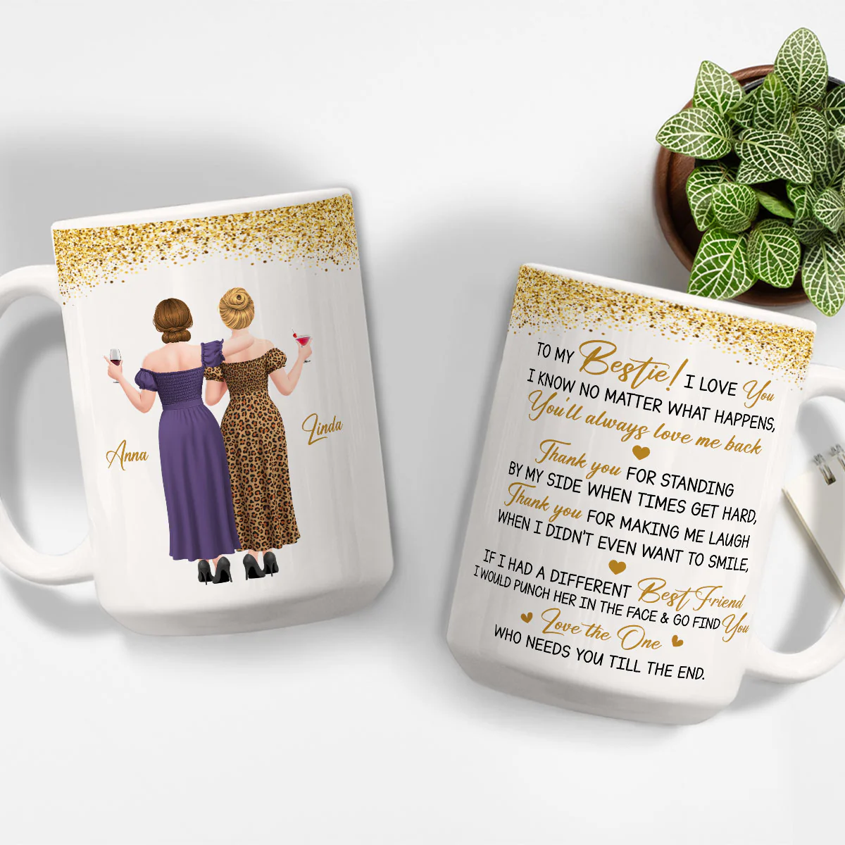 Thank For Standing By My Side Version 2 - Personalized Custom Coffee Mug - Image 5