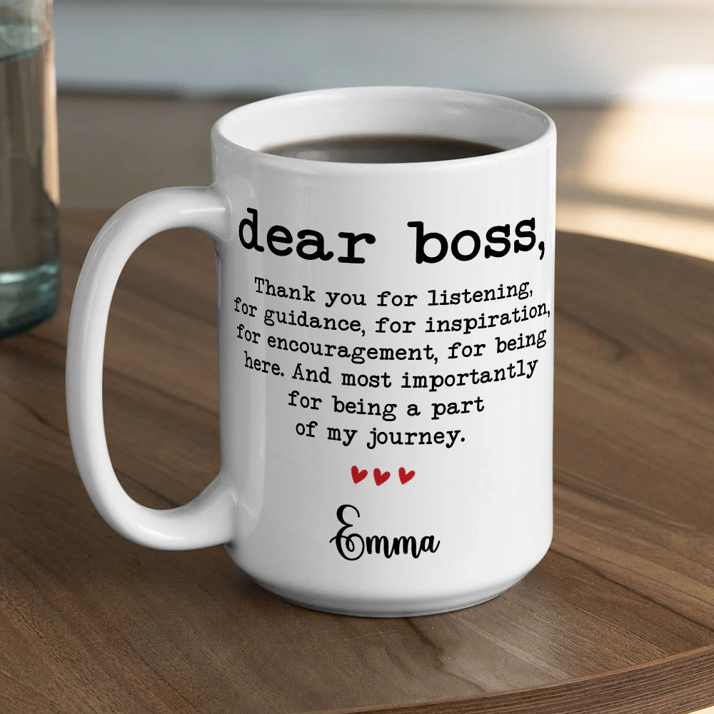 Thank You Boss - Personalized Custom Mug - Image 4