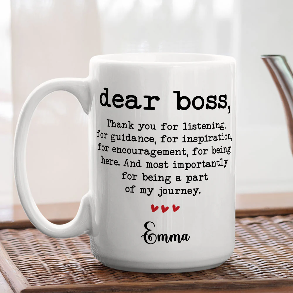 Thank You Boss - Personalized Custom Mug - Image 5
