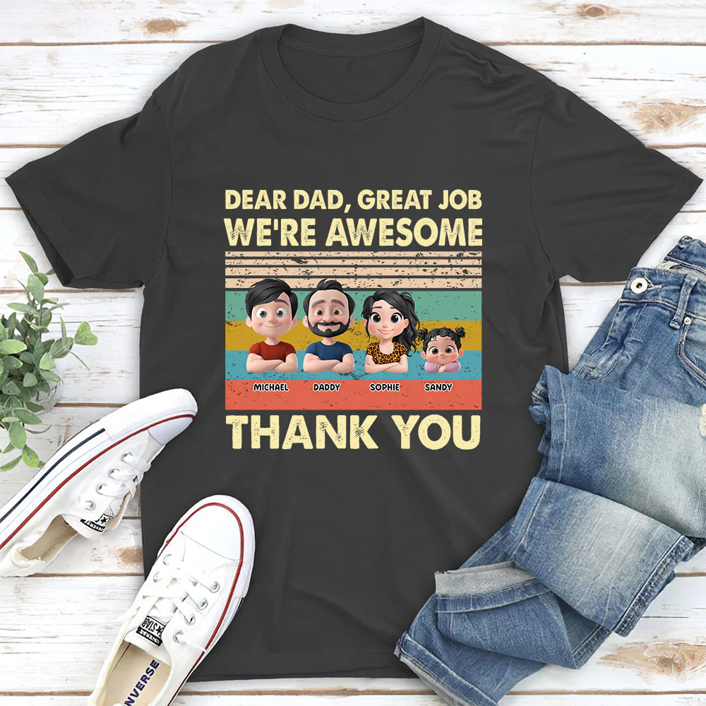 Thank You Dad - Personalized Custom Shirt - Image 3