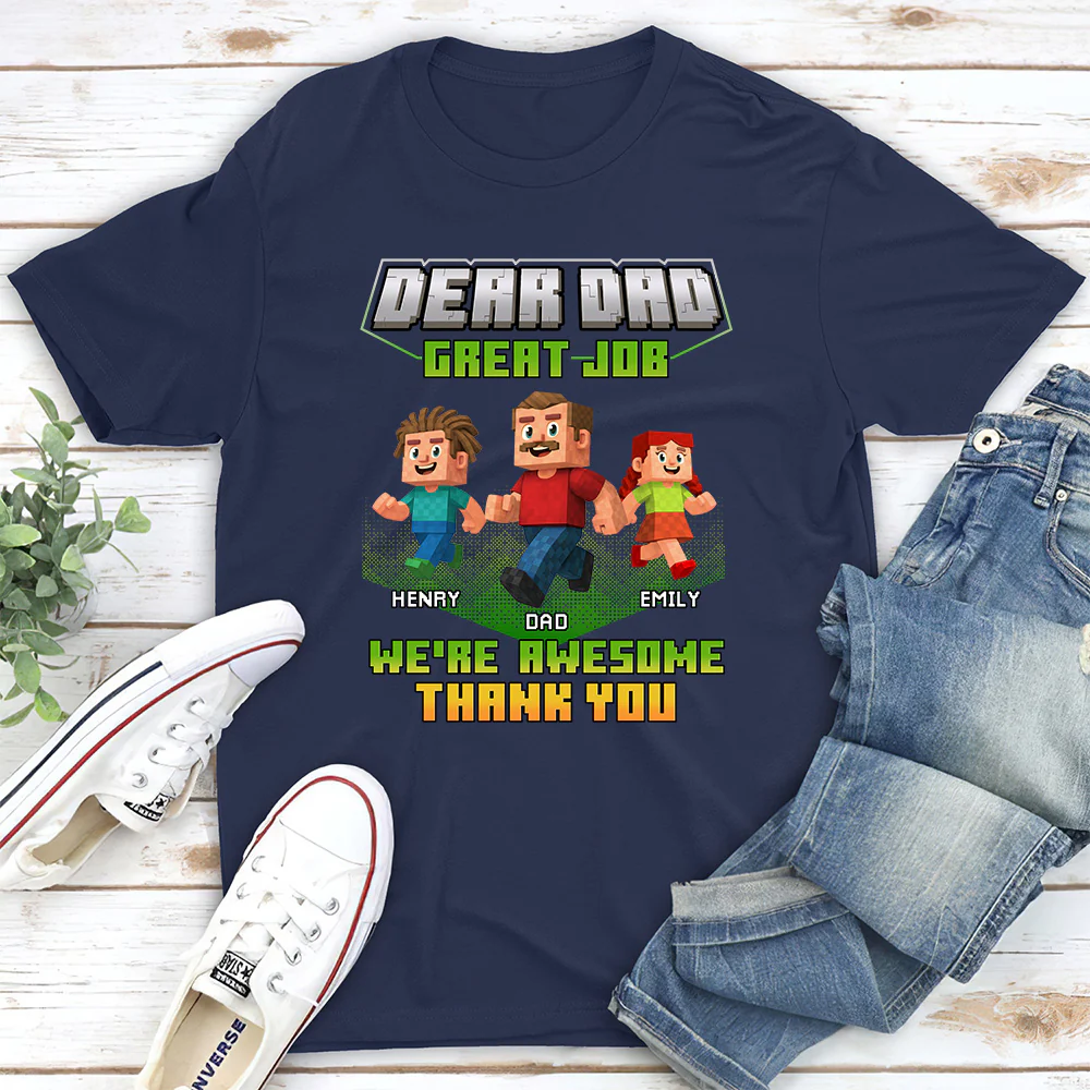 Thank You Dadcraft - Personalized Custom Shirt - Image 2