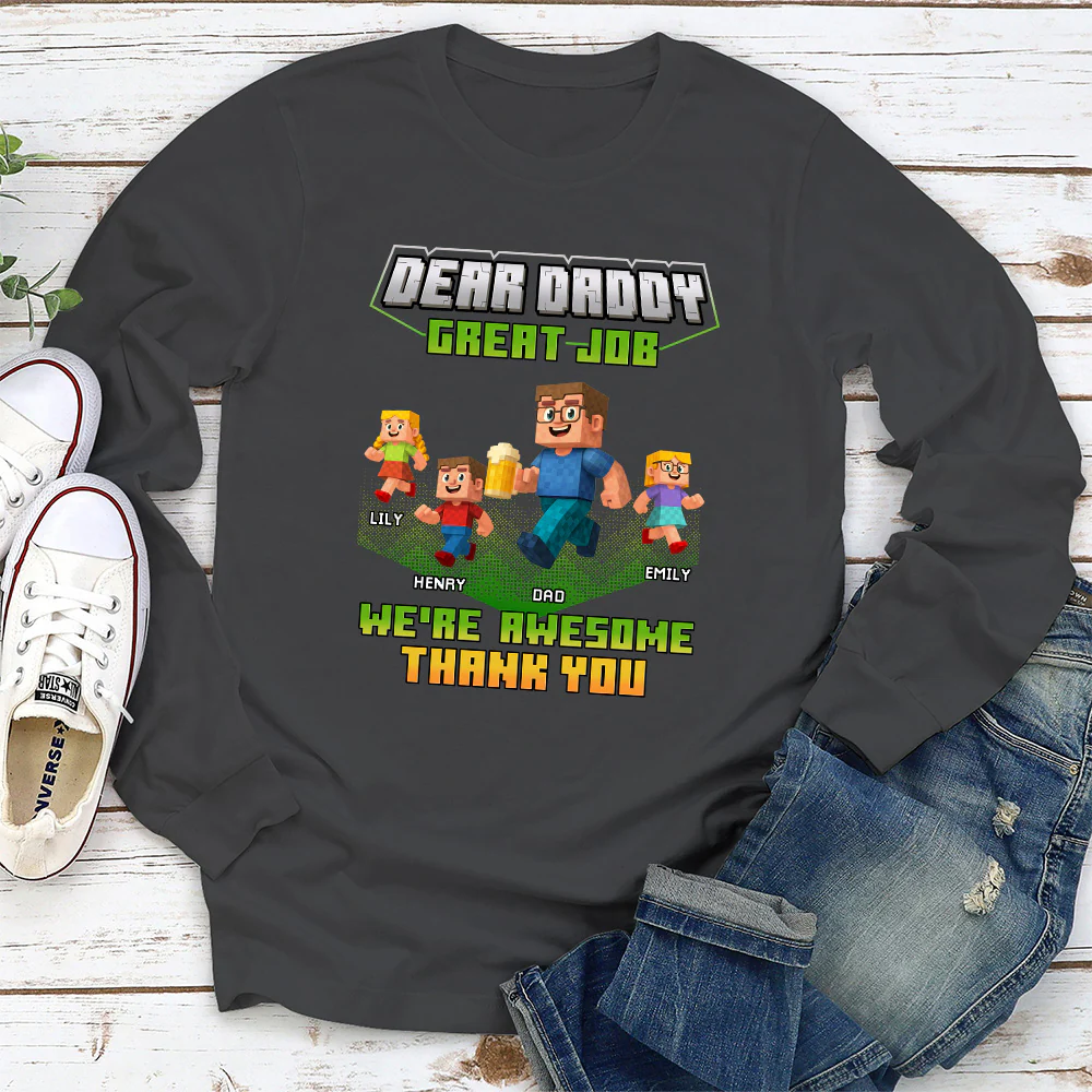 Thank You Dadcraft - Personalized Custom Shirt - Image 3