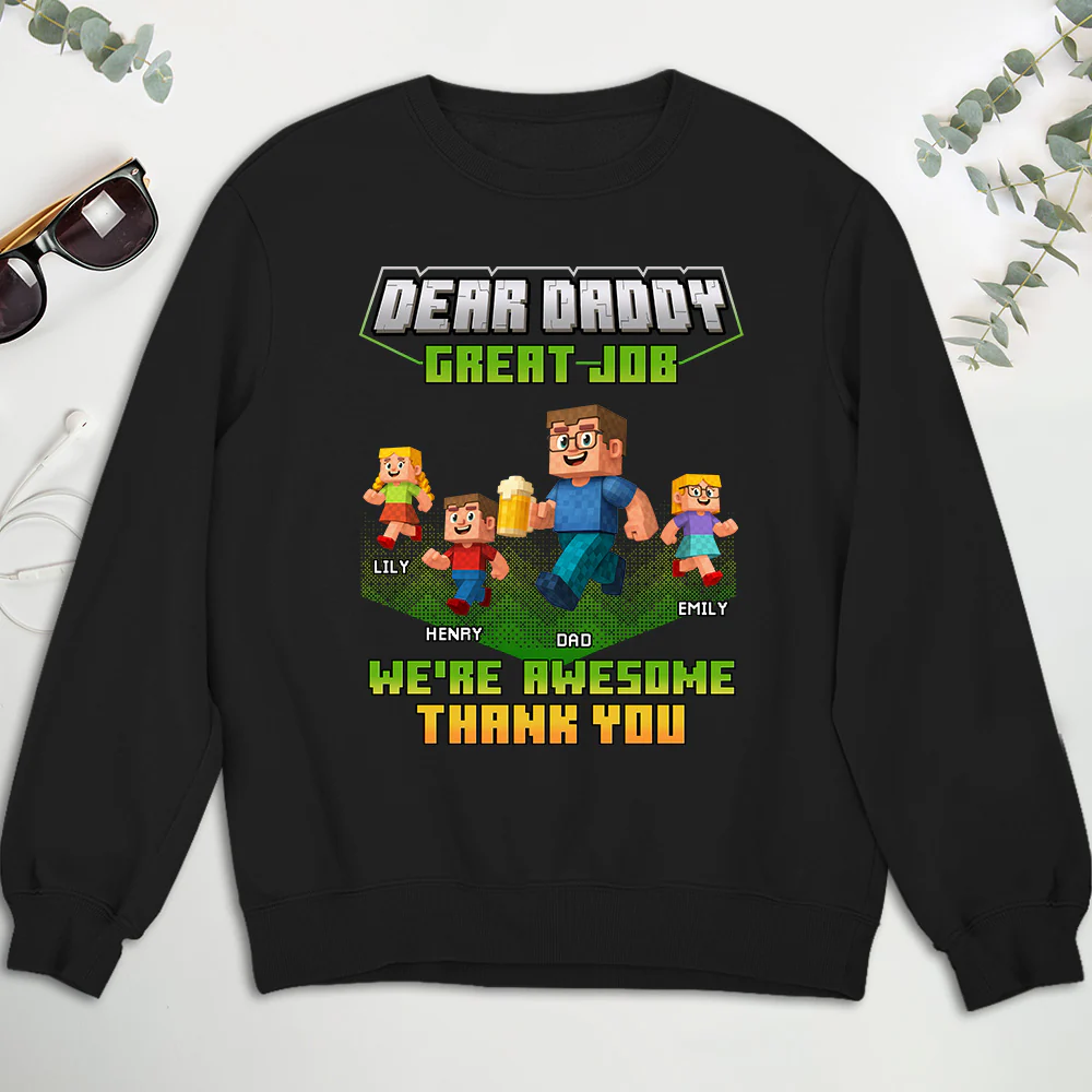 Thank You Dadcraft - Personalized Custom Shirt - Image 4