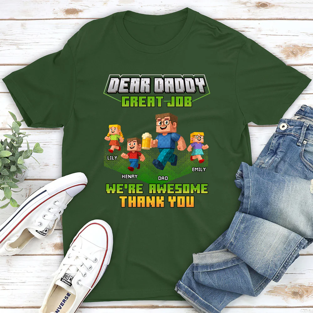 Thank You Dadcraft - Personalized Custom Shirt - Image 5