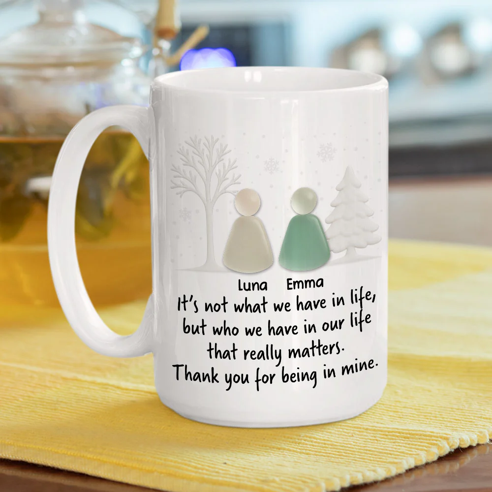 Thank You For Being In Mine - Personalized Custom Coffee Mug - Image 3